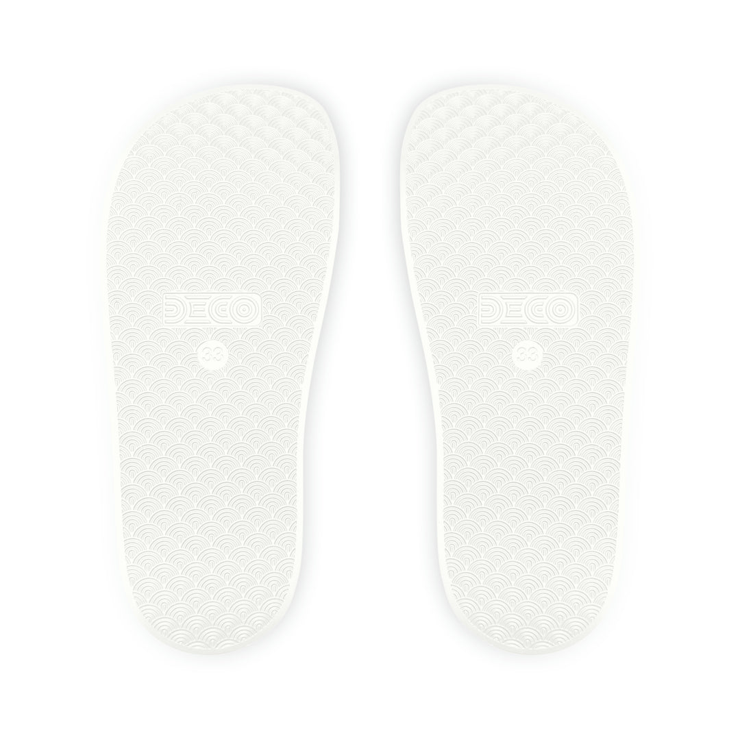Yellow Flowers Youth PU Slide Sandals