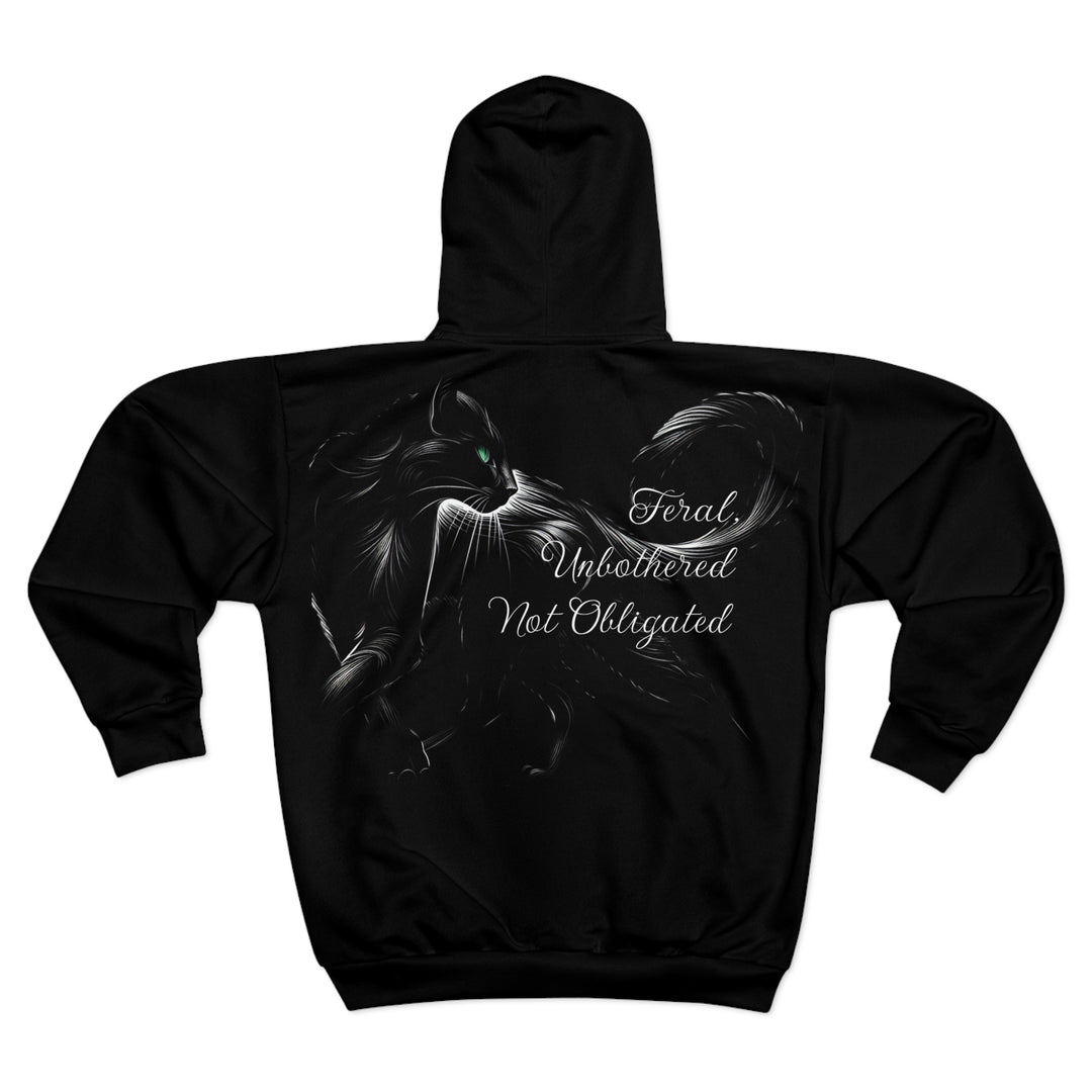 Fierce Soul Black Cat Zip Hoodie