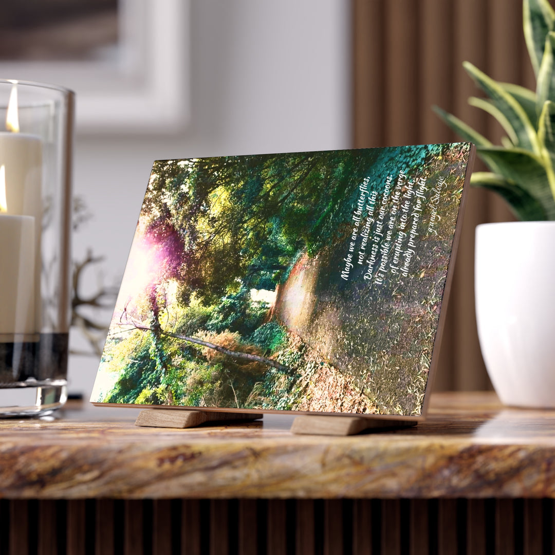 Maybe we are all butterflies, Ceramic Photo Tile