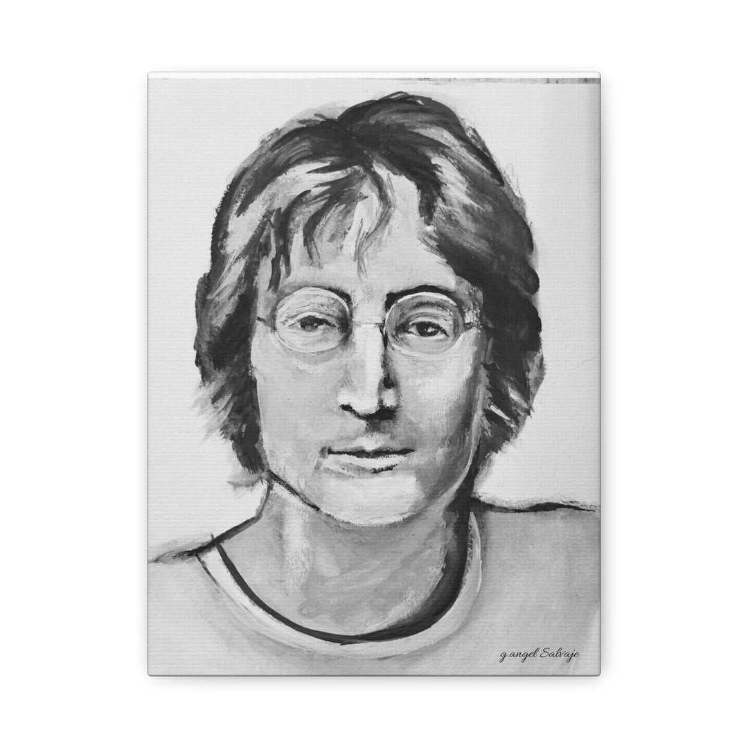 Black and White, John Lennon Canvas Print