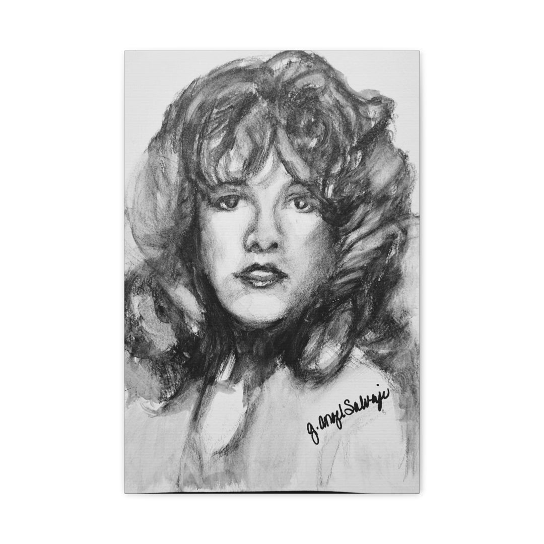 Stevie Nicks, B&W Rock and Roll Series,  Matte Canvas, Stretched, 1.25"