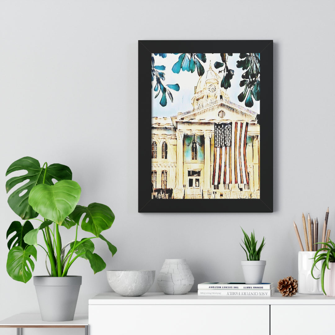 Colbert County Courthouse Framed Vertical Poster