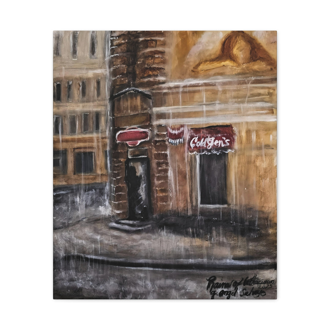 Deep Tones Canvas Print - Tears of Intercession-Urban Rainscape Design