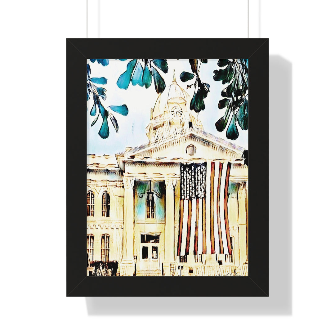 Colbert County Courthouse Framed Vertical Poster