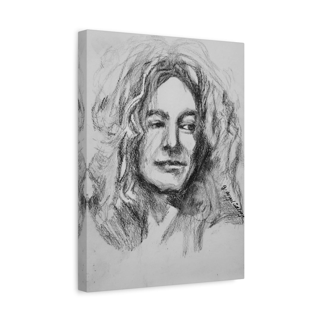 Robert Plant,  B&W Rock and Roll Series, Matte Canvas, Stretched, 1.25"