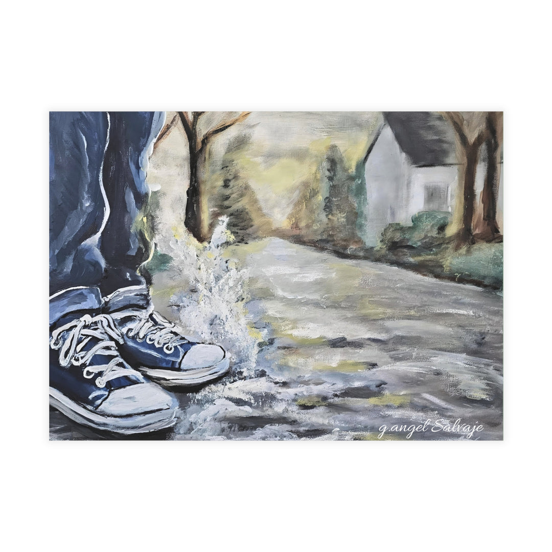 Artistic Postcard Bundle with Envelopes -Splashin' in the Puddles Perfect for Sending Heartfelt Messages