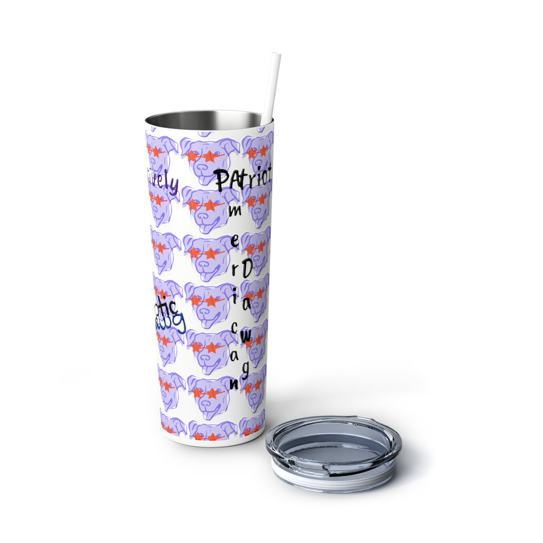 Hitch's American Dawg Patriotic Steel Tumbler with Straw, 20oz