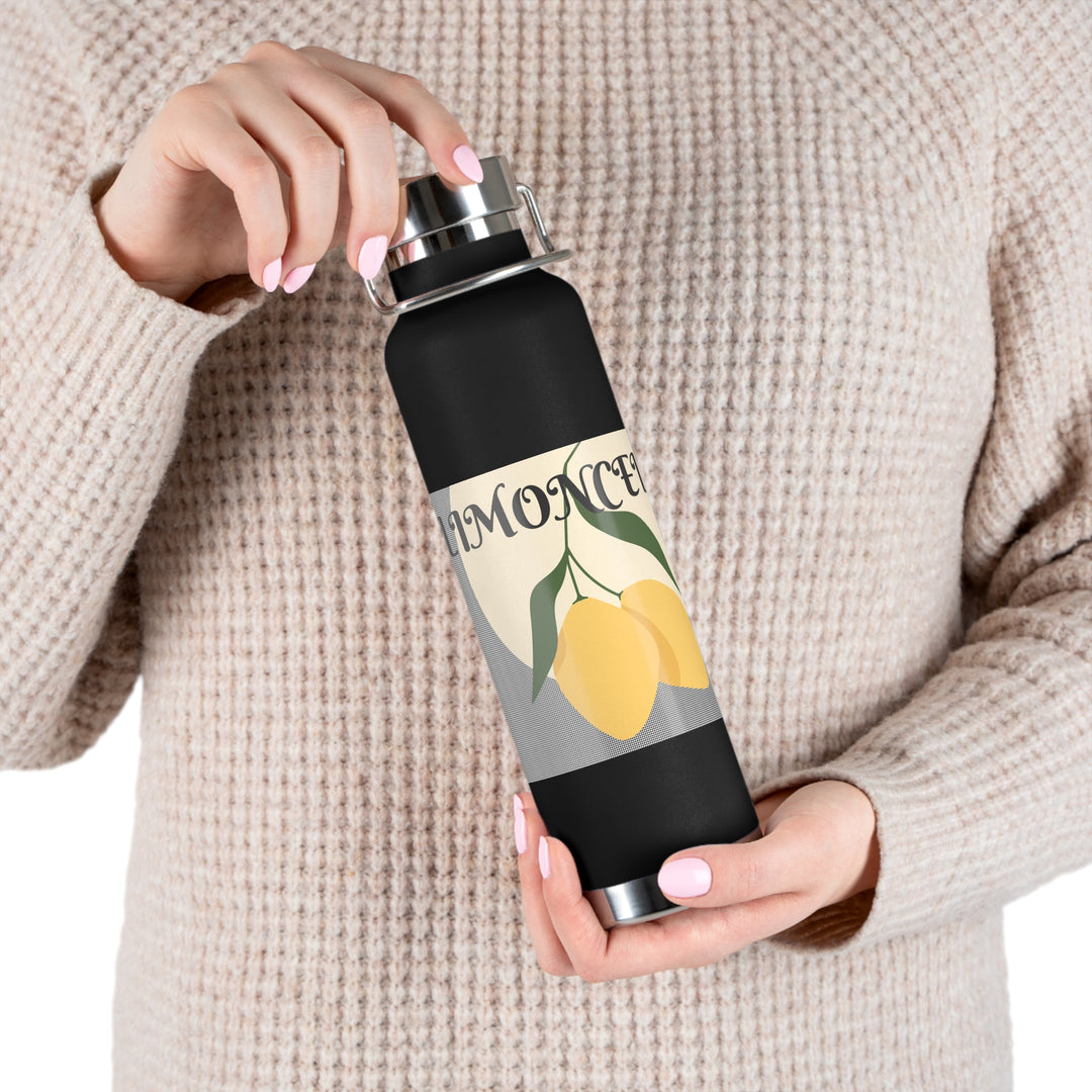 Limoncello Hounds Tooth Copper Vacuum Insulated Bottle, 22oz