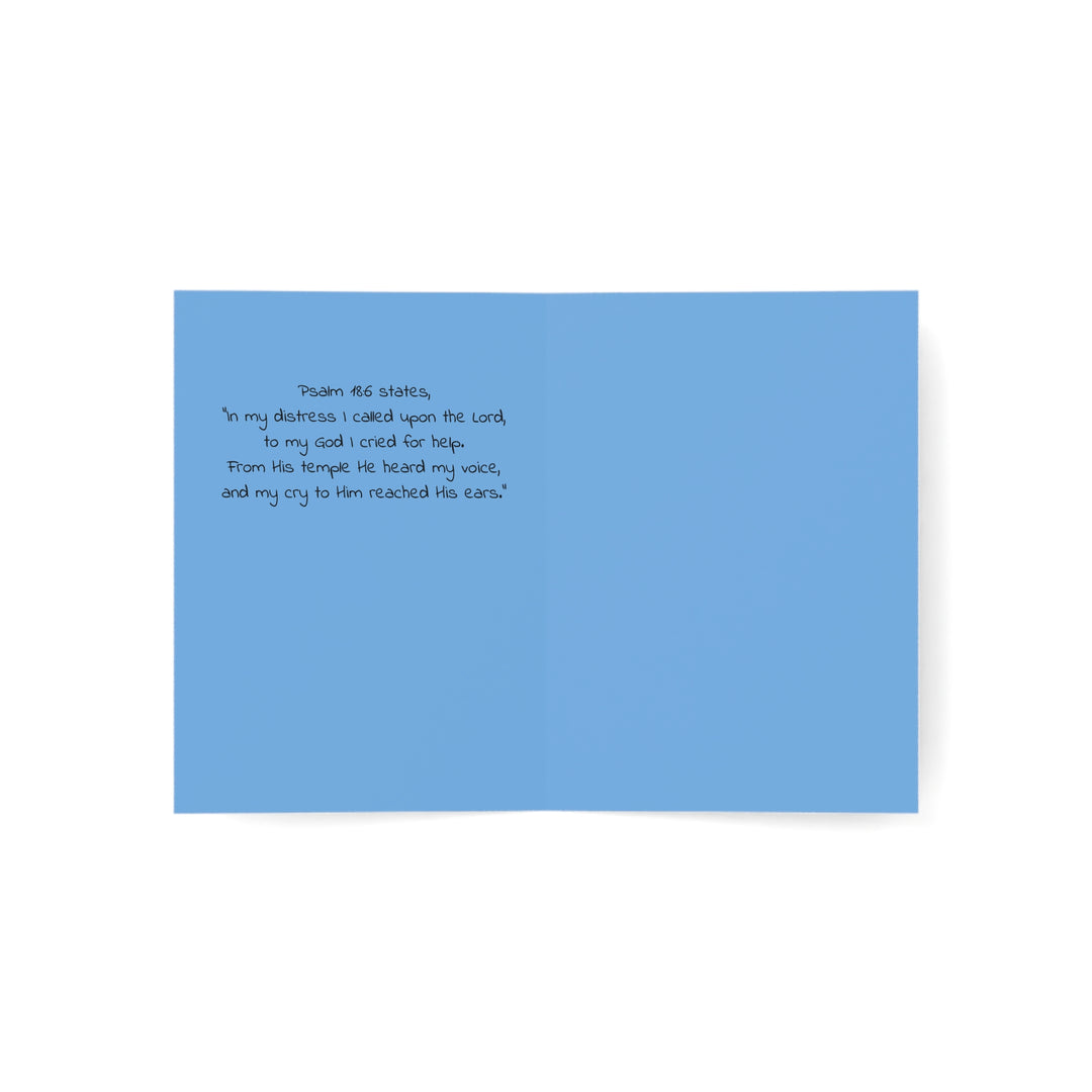 Greeting Cards Psalms 18:6 Diving Butterfly