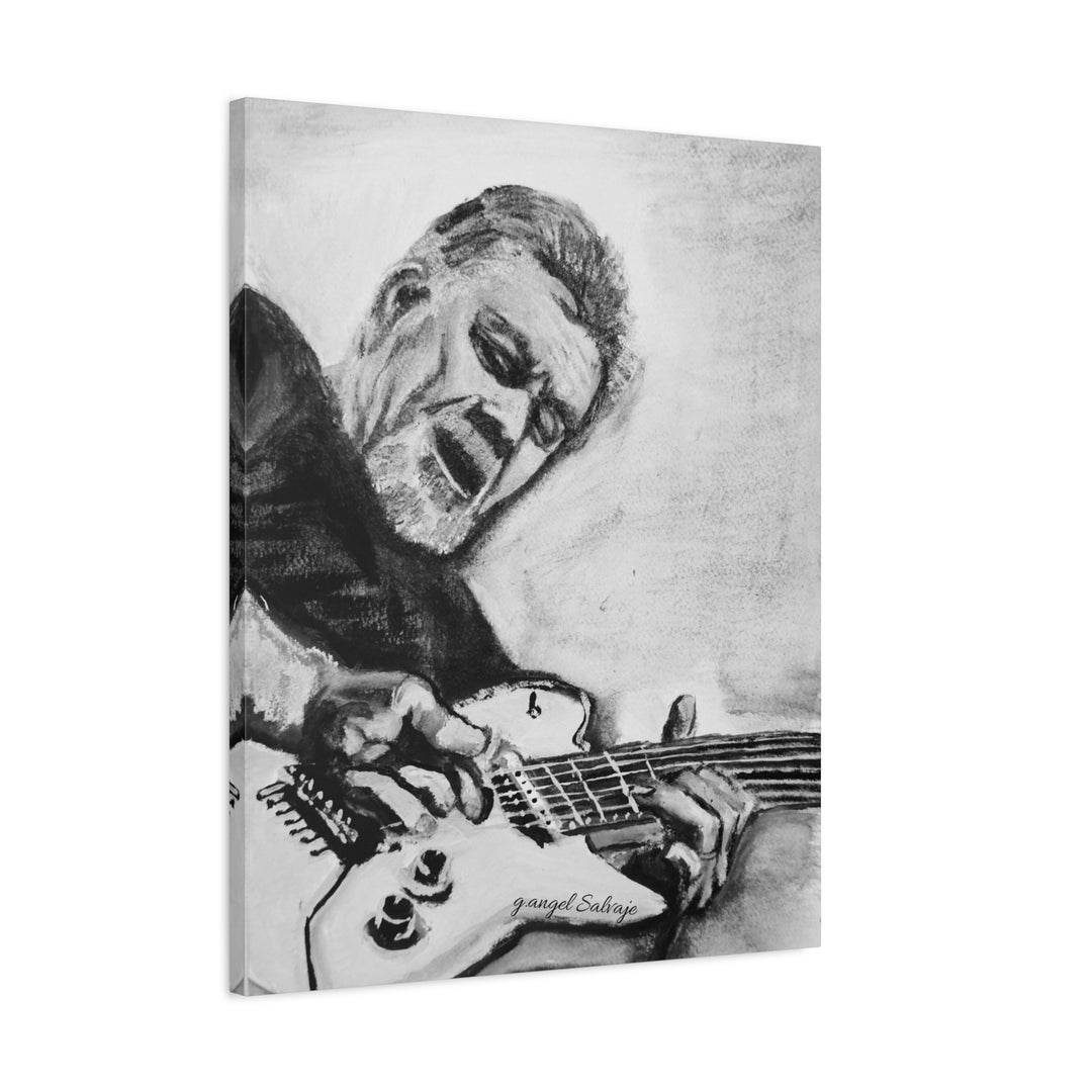 Eddie Van Halen, B&W Rock and Roll Series Matte Canvas, Stretched, 1.25"