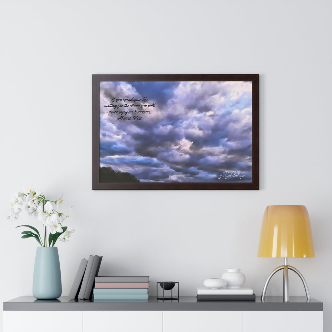 Don't Miss the Sunshine,  Morris West Quote, Framed Horizontal Poster