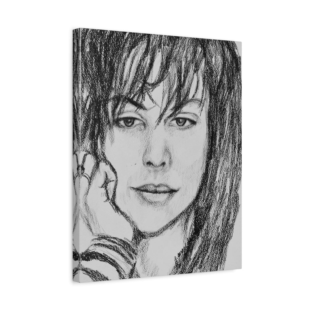 Joan Jett, B&W Rock and Roll Series, Matte Canvas, Stretched, 1.25"