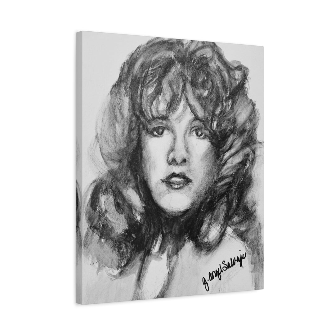Stevie Nicks, B&W Rock and Roll Series,  Matte Canvas, Stretched, 1.25"