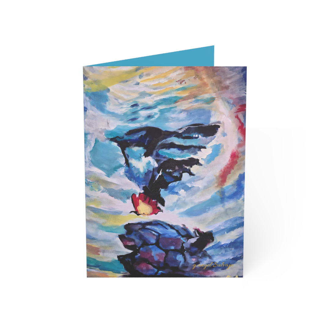 Greeting Cards Uplifting 'Courageous Beyond Understanding' Painting