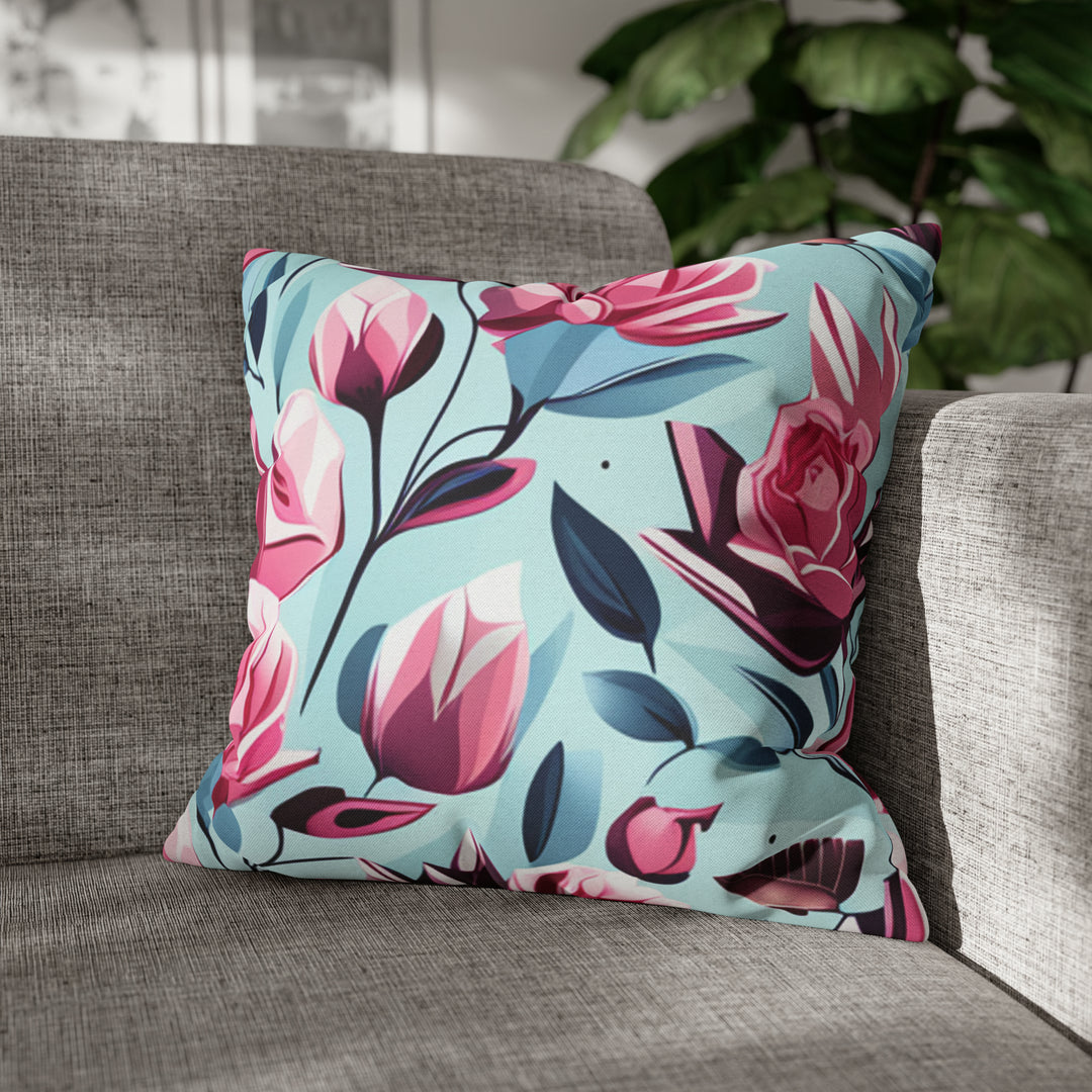 Roses are Pink Spun Polyester Square Pillow Case