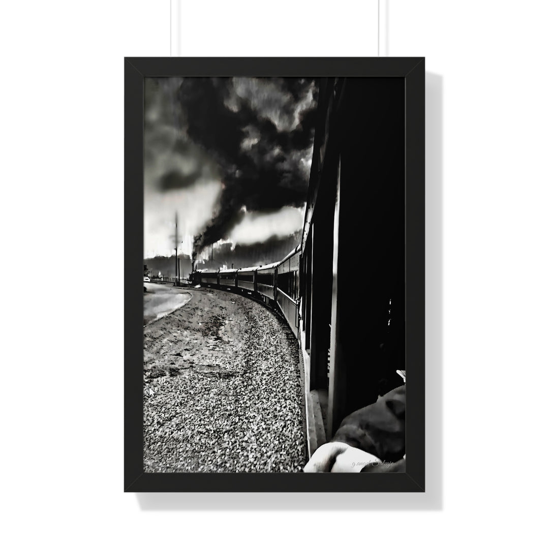 TRAIN RIDES TO HEARTBREAK STATION Framed Vertical Poster