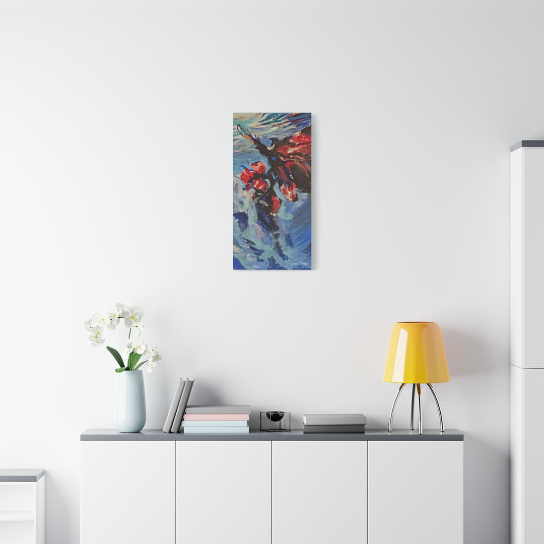Canvas Print - Nothing is Impossible ,Butterfly Dance Under water 25&quot;