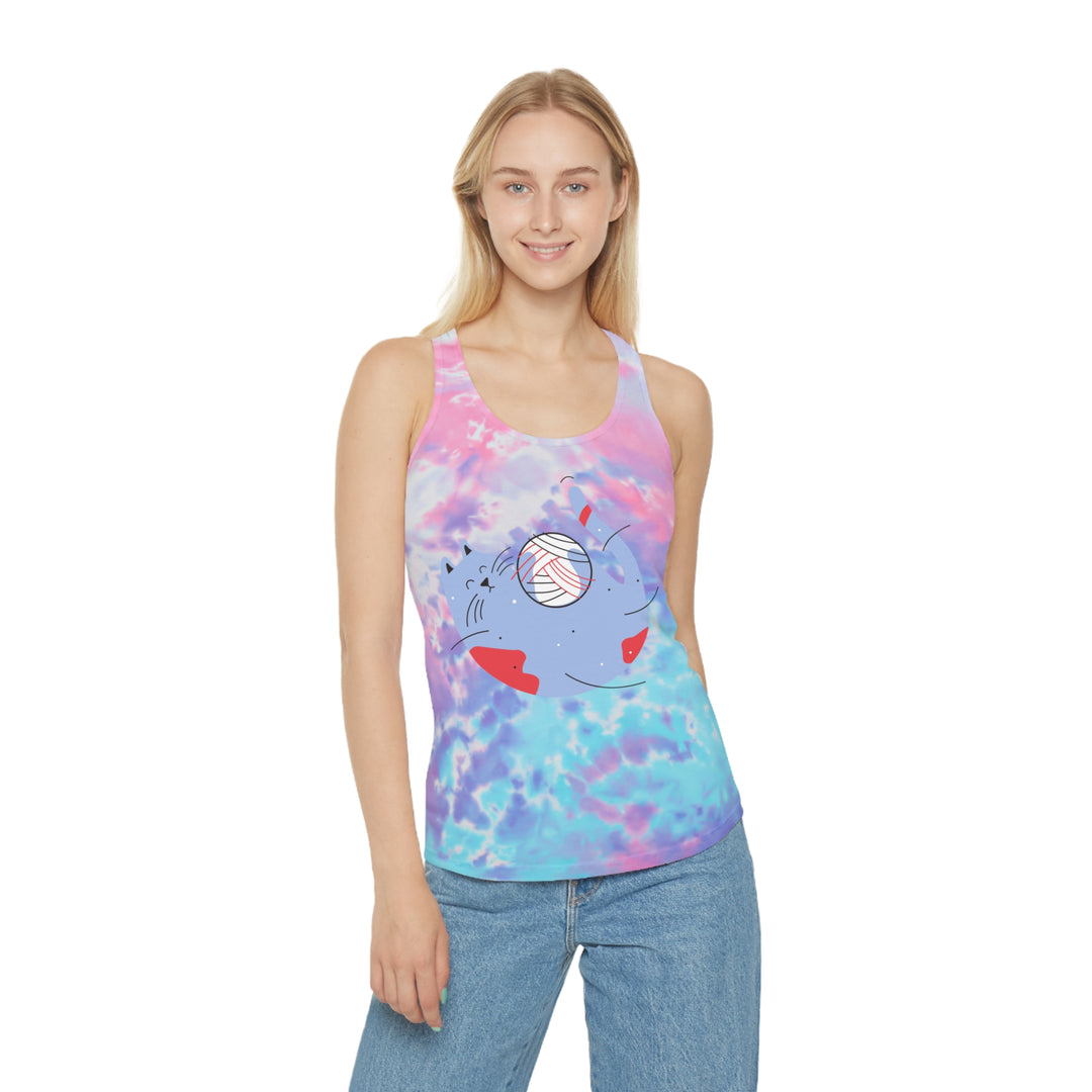 ChillCatTie Dye Racerback Tank Top