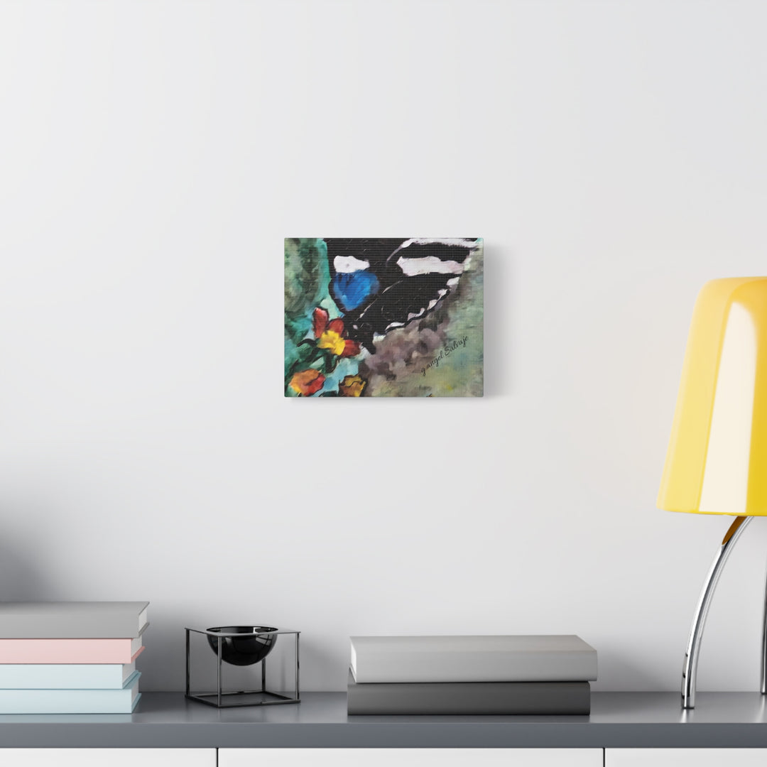 Canvas Print - Swallowtail Butterfly and Flower Painting by G Angel Salvaje