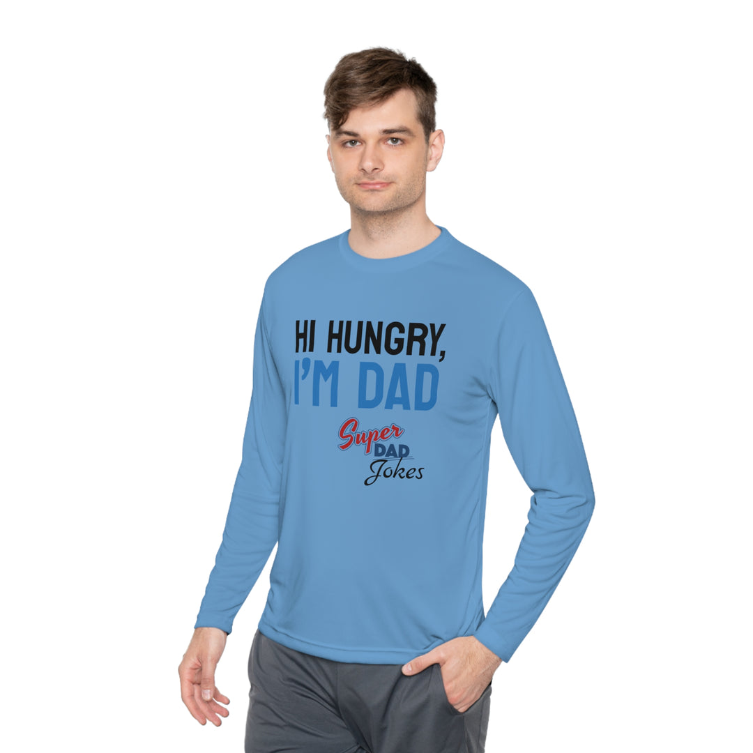 Hi hungry, Super Dad Jokes Unisex Lightweight Long Sleeve Tee