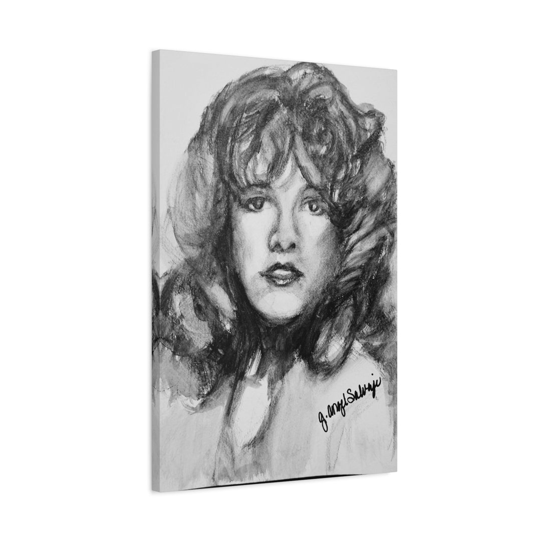 Stevie Nicks, B&W Rock and Roll Series,  Matte Canvas, Stretched, 1.25"