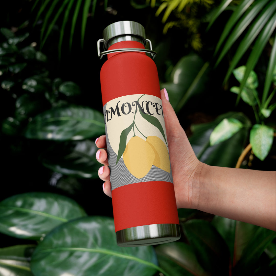 Limoncello Hounds Tooth Copper Vacuum Insulated Bottle, 22oz