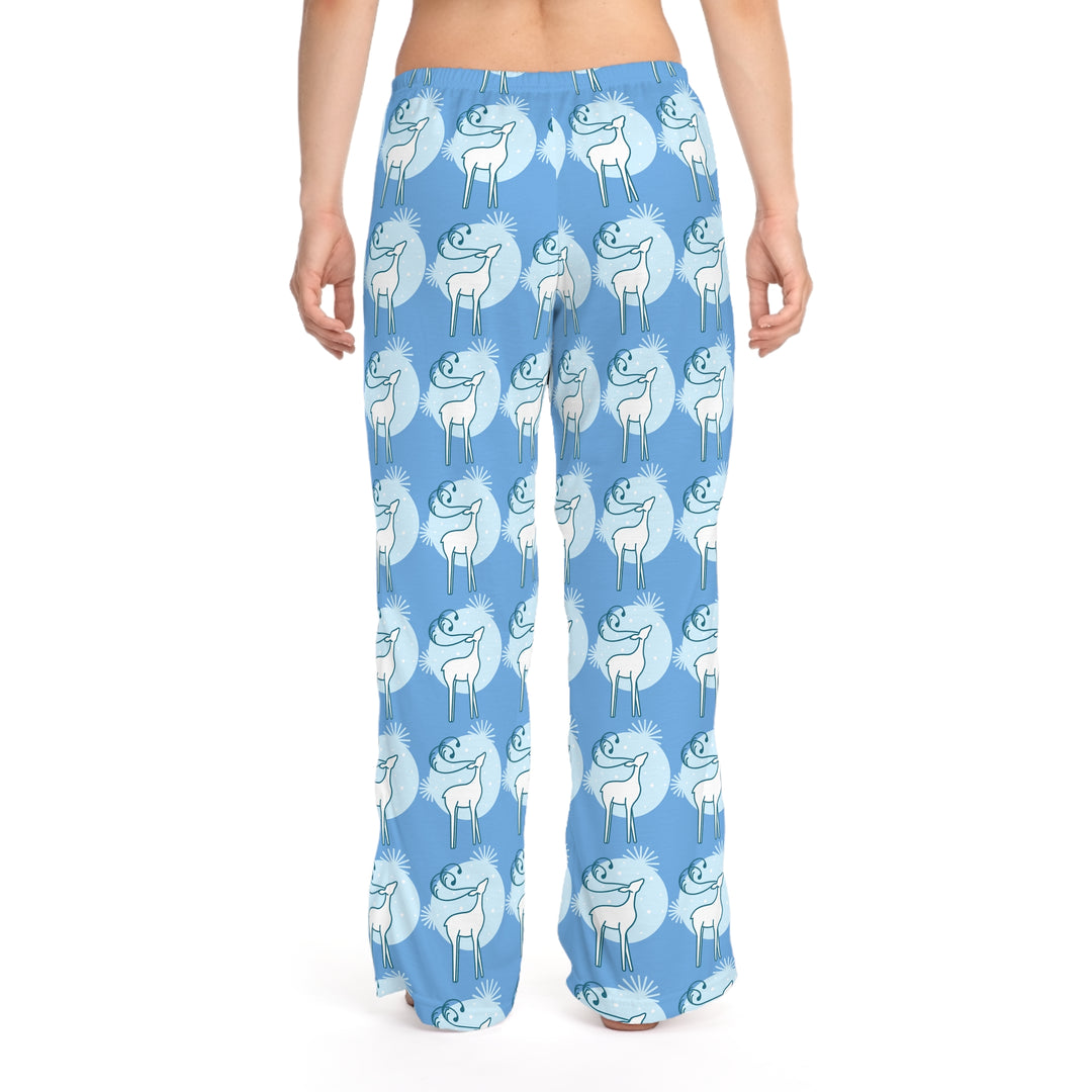 Women's Reindeer in the Snow Christmas Pajama Pants (AOP)
