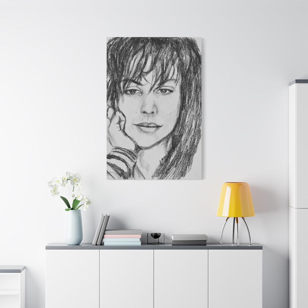 Joan Jett, B&W Rock and Roll Series, Matte Canvas, Stretched, 1.25"