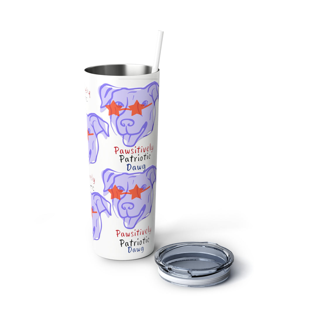 Hitch's Pawsitively Patriotic Steel Tumbler with Straw, 20oz