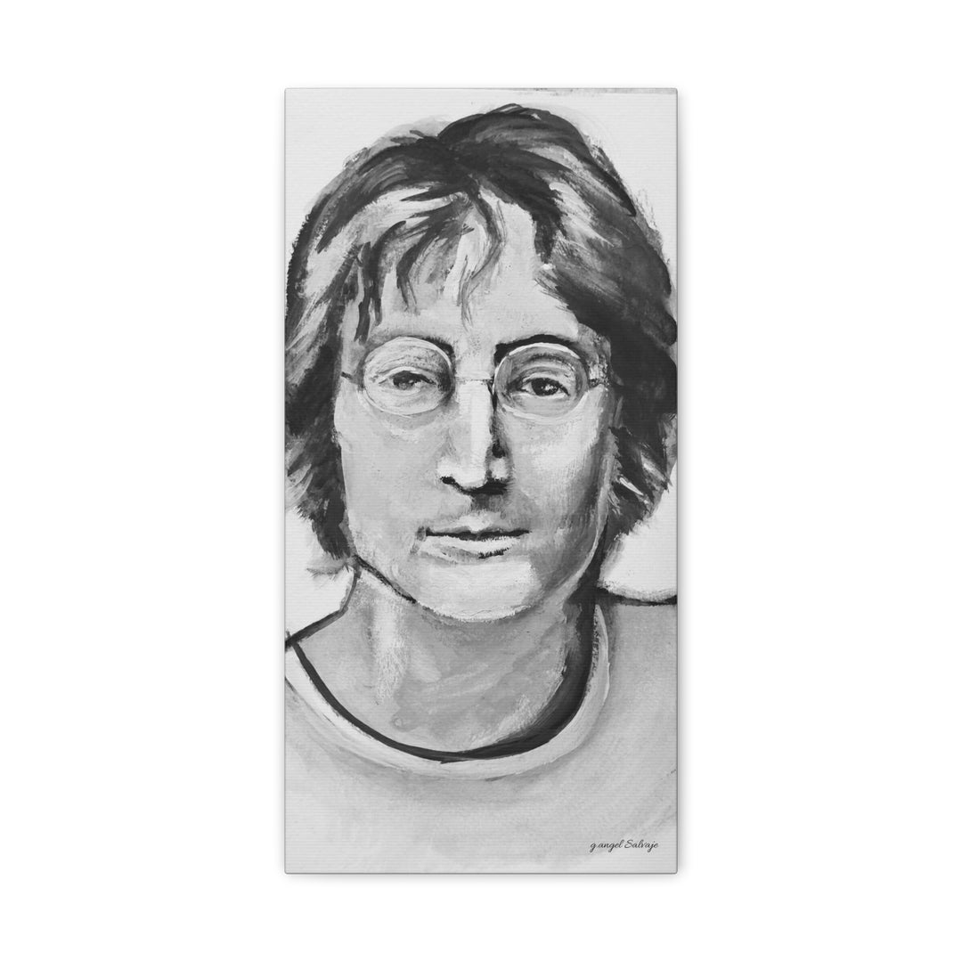 Black and White, John Lennon Canvas Print