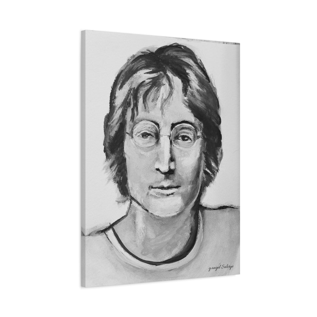 Black and White, John Lennon Canvas Print