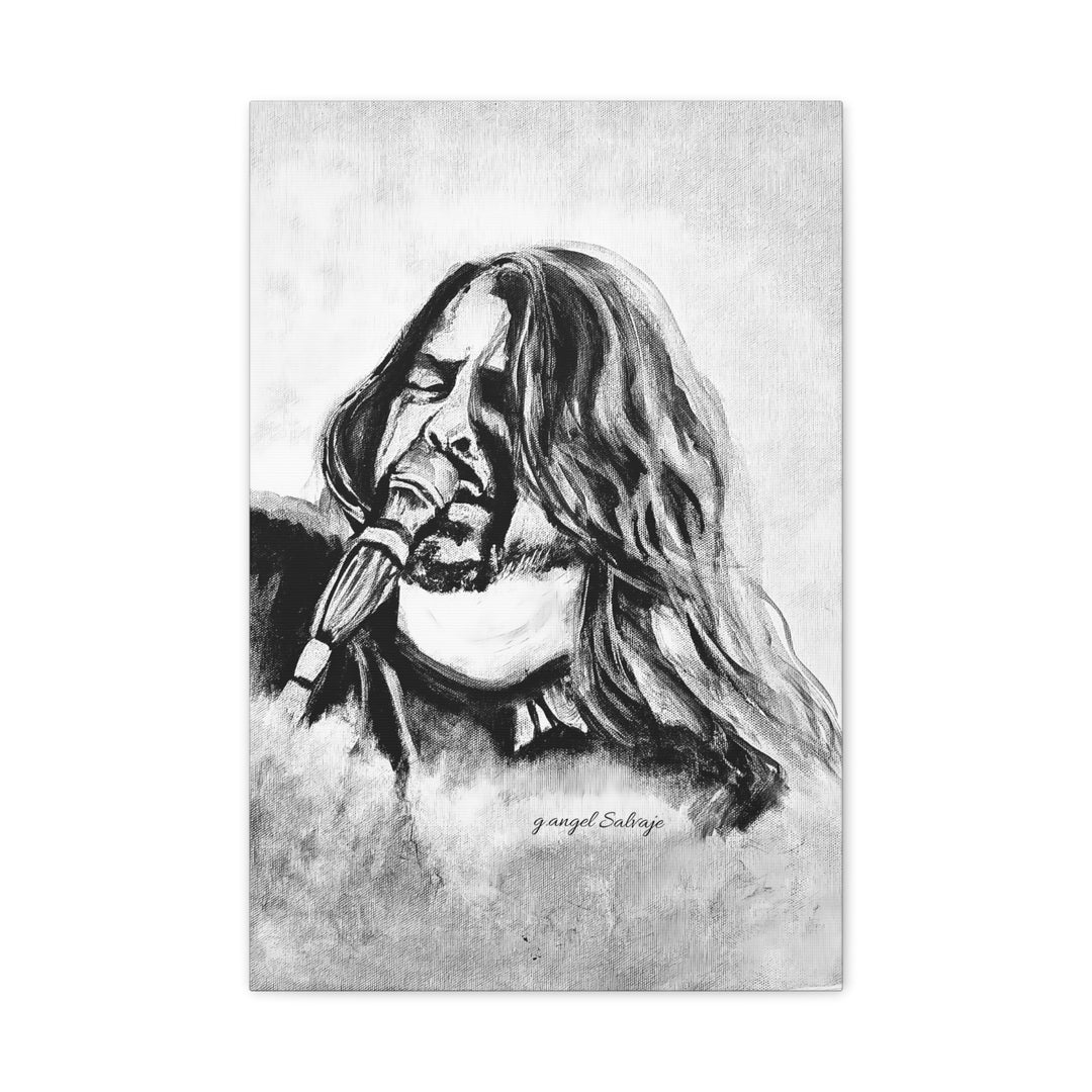 Dave Grohl, B&W Rock &Roll Series Matte Canvas, Stretched, 1.25"