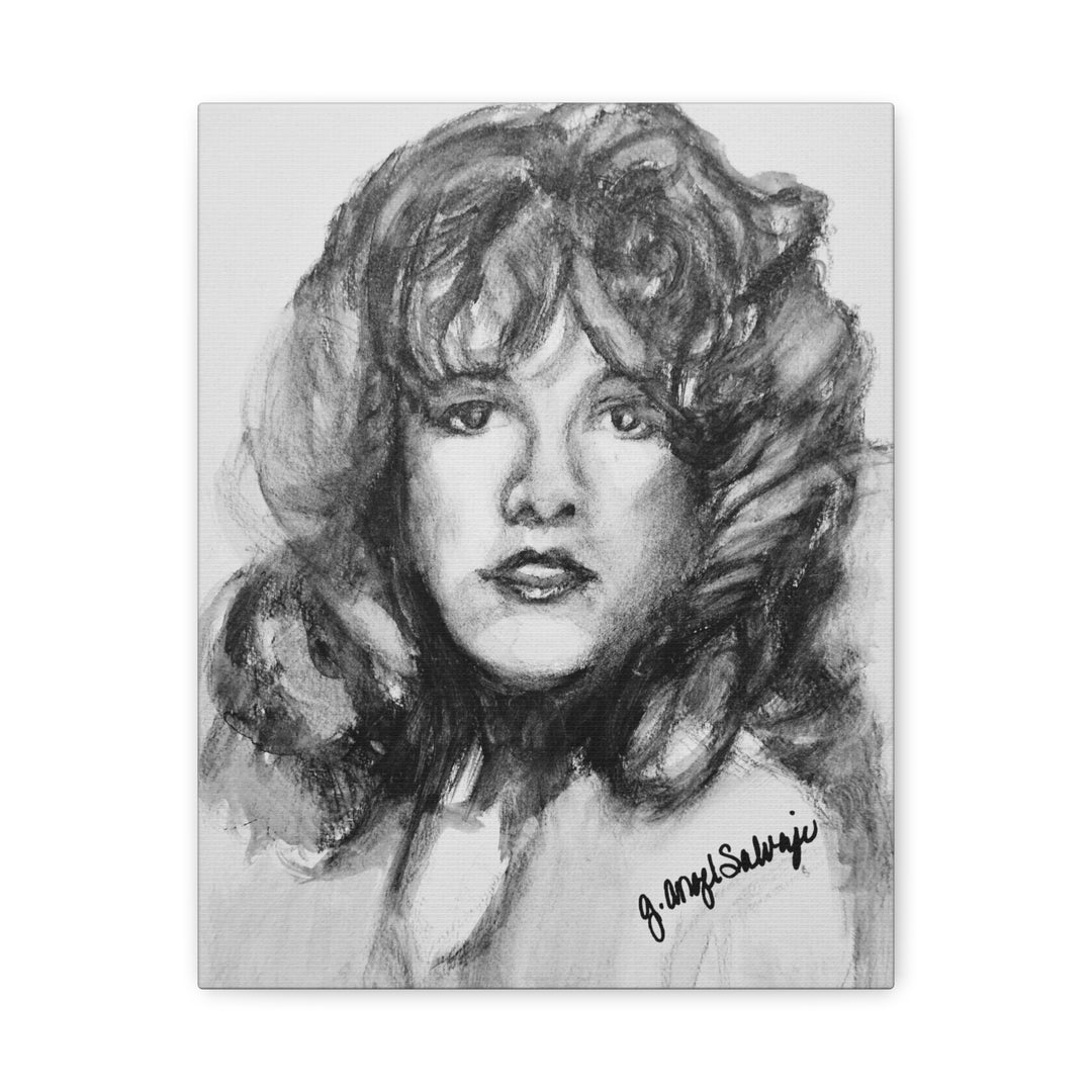 Stevie Nicks, B&W Rock and Roll Series,  Matte Canvas, Stretched, 1.25"