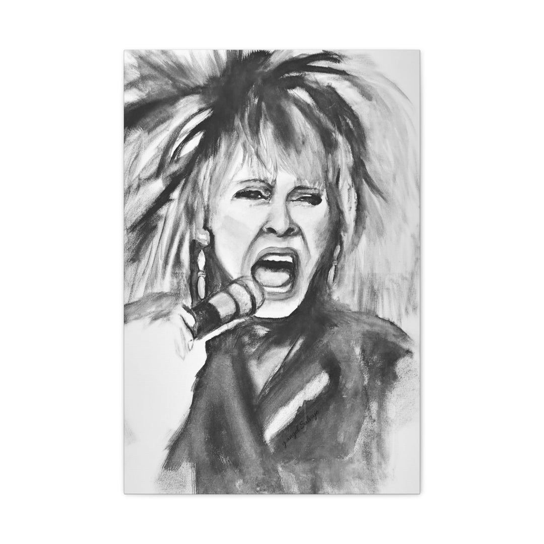 Canvas Print Tina Turner Rock and Roll Portrait