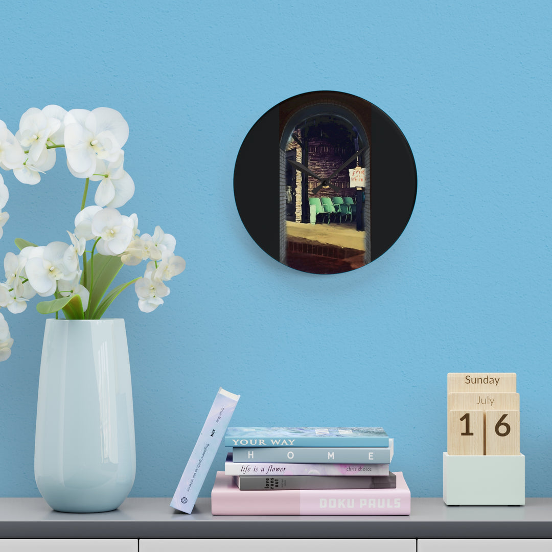 Waystation to Judgement Acrylic Wall Clock