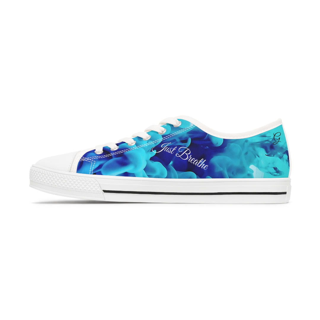 Just Breathe , Respiratory Therapist Vibes Women's Low Top Sneakers