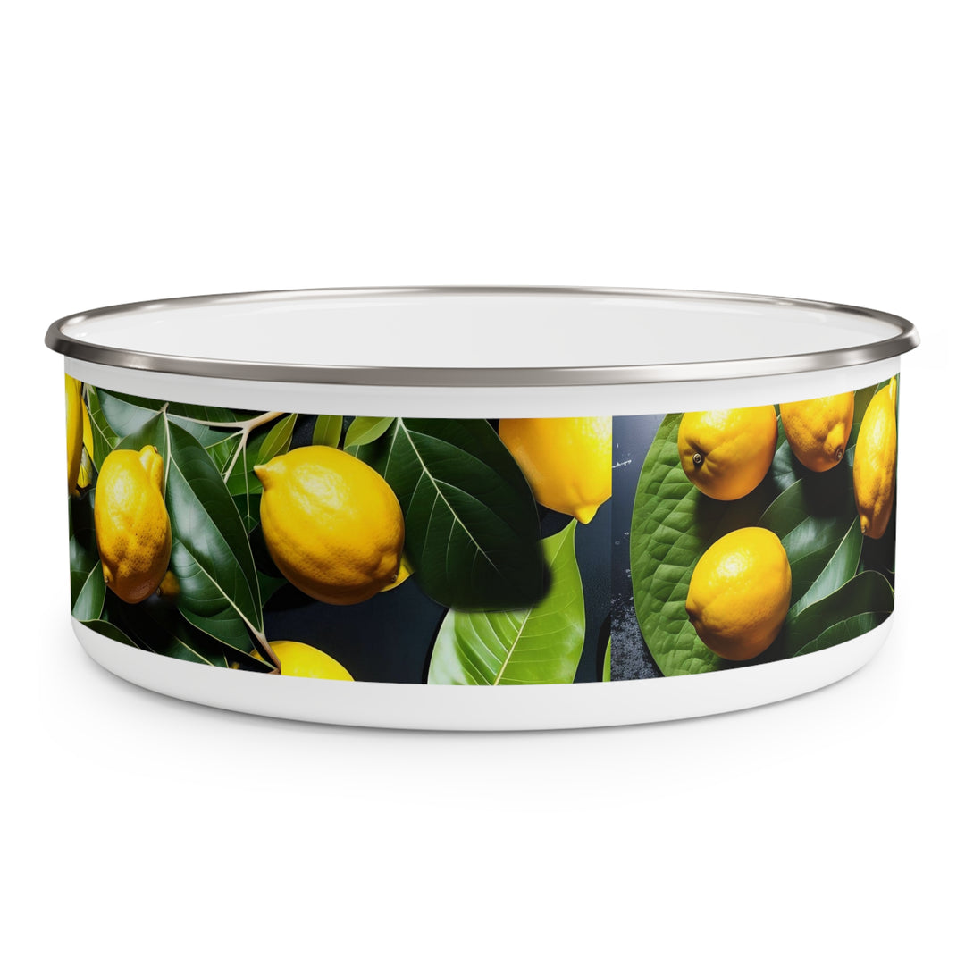 Bunches of Lemons Enamel Bowl