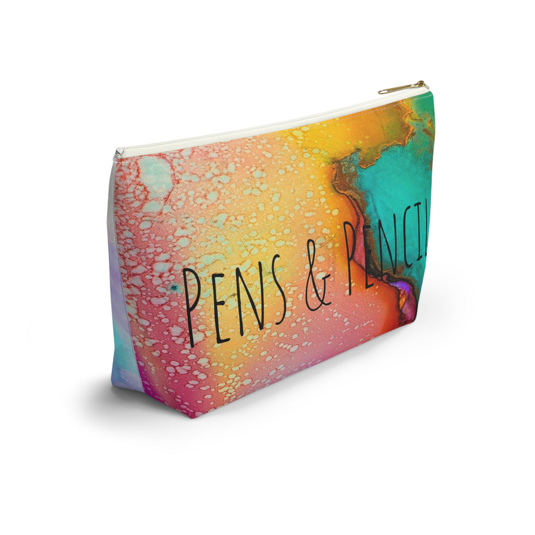 Color Swirl Pens and Pencils Accessory Pouch w T-bottom
