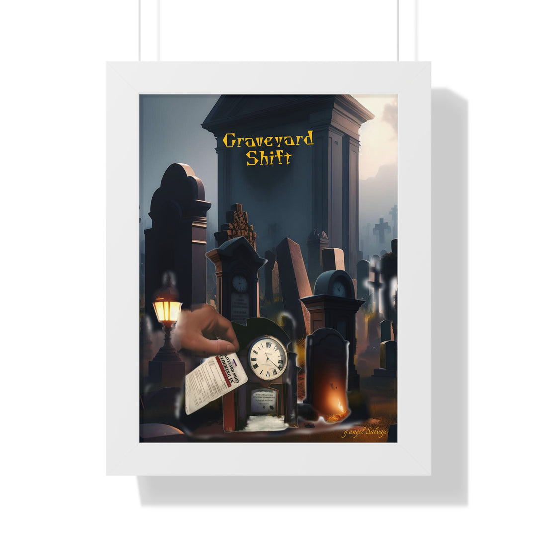 Graveyard Shift Framed Vertical Poster
