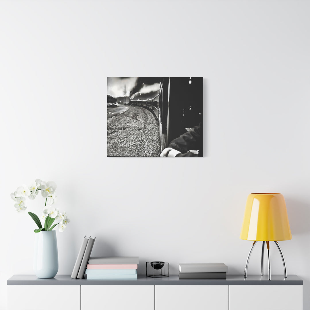 Canvas Art - Leaving Heartbreak Station, Black and White