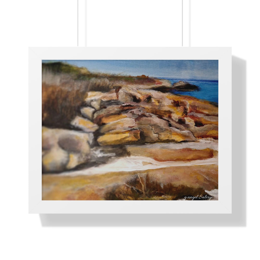 Framed Poster - Seaside Escape by g angel Salvaje