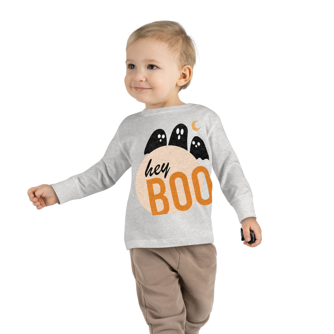Hey Booo Ghosts Toddler Long Sleeve Tee
