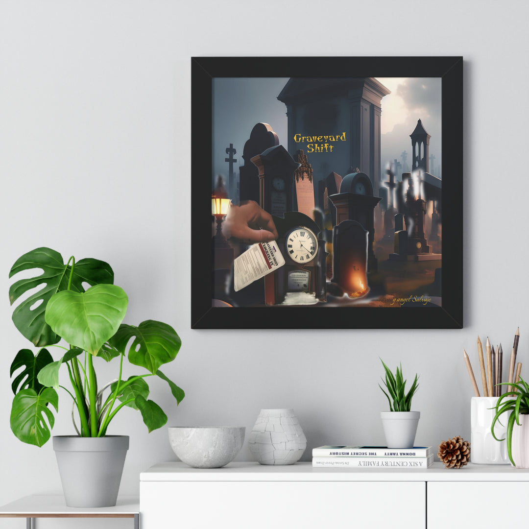 Graveyard Shift Framed Vertical Poster