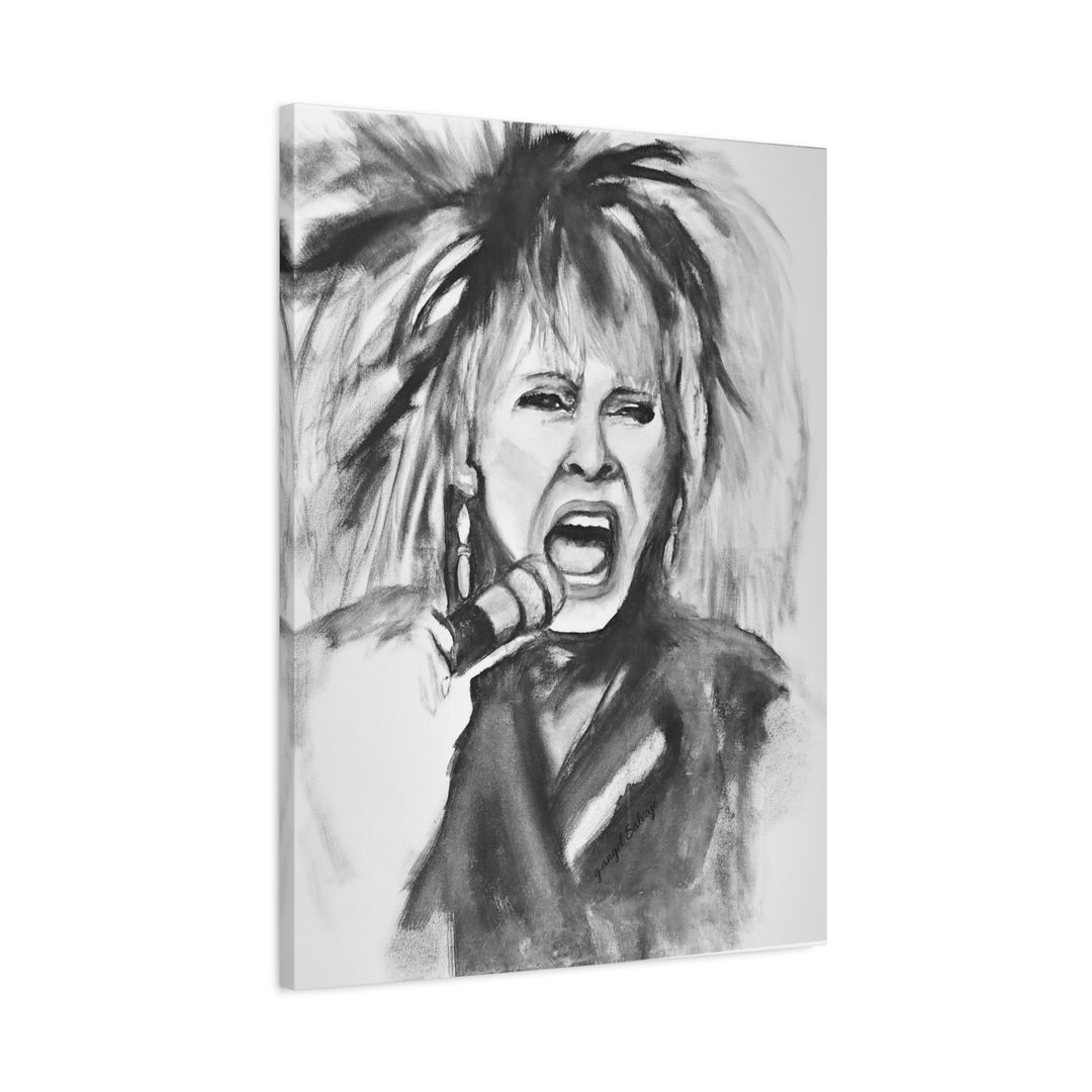 Canvas Print Tina Turner Rock and Roll Portrait