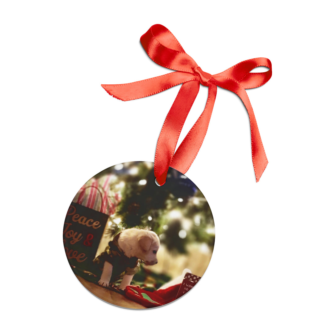 Love and Giving, Acrylic Ornament with Ribbon