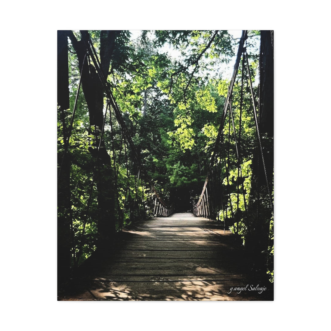 Bridge of Unknown Destination Satin Canvas, Stretched