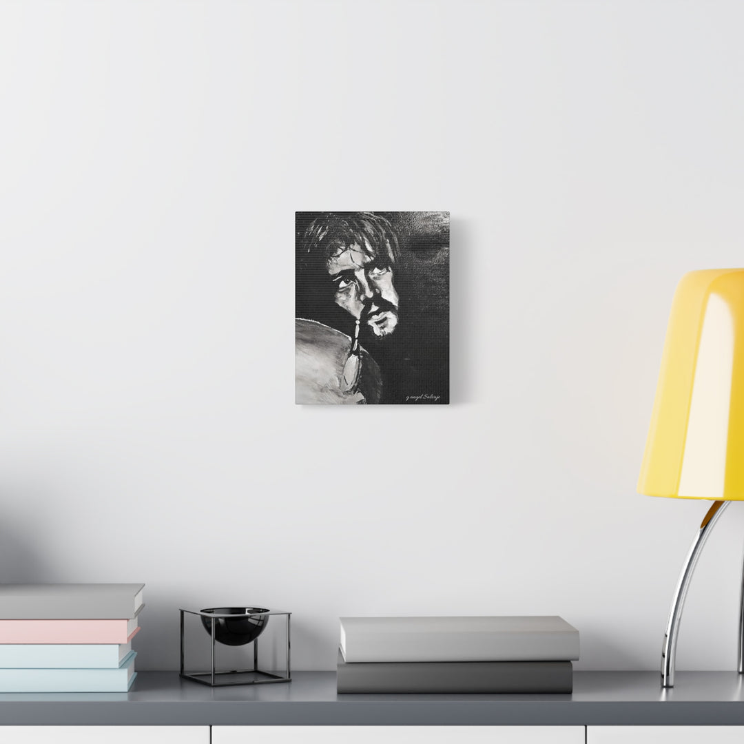 Canvas Print - Jon Bonham Black and White Painting