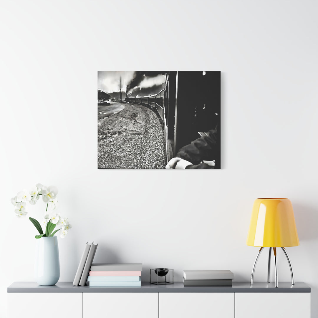 Canvas Art - Leaving Heartbreak Station, Black and White