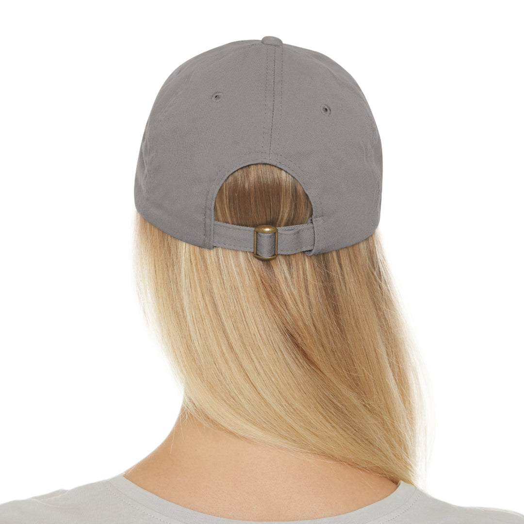My Thinking Cap, Dad Hat with Leather Patch (Round)
