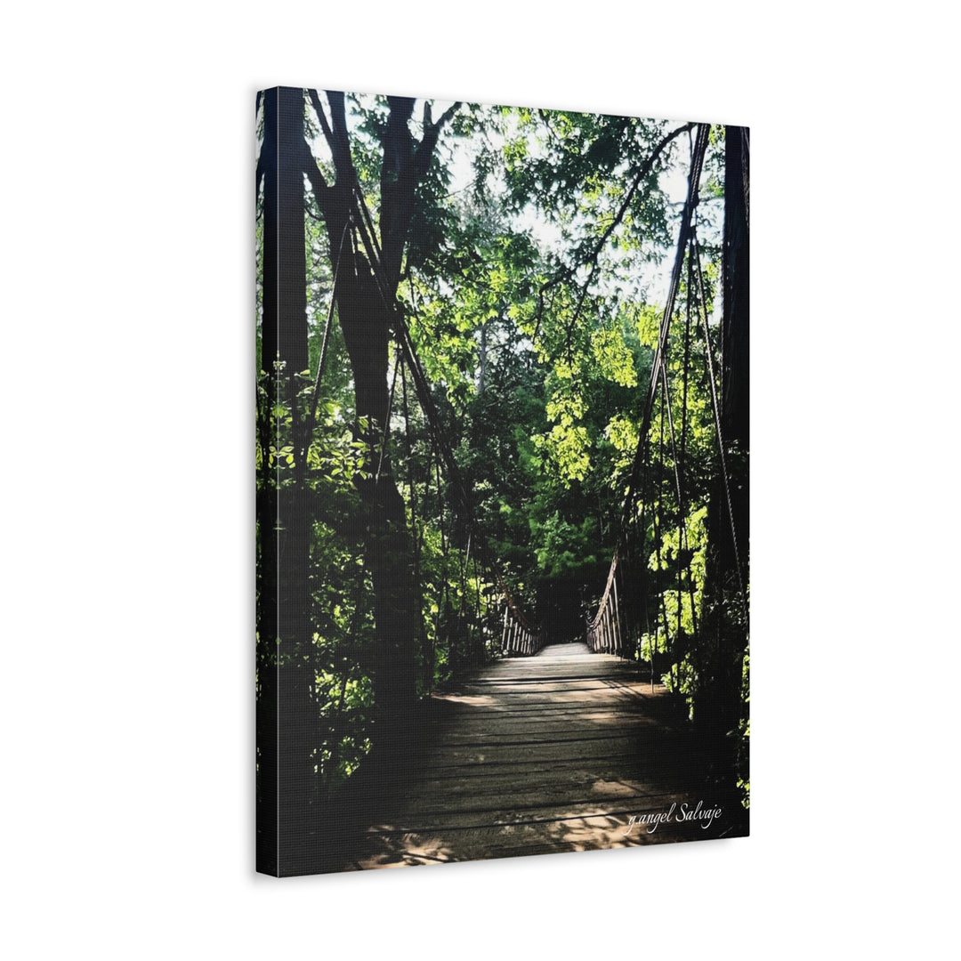 Bridge of Unknown Destination Satin Canvas, Stretched